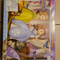 maxi double face puzzle principessa sofua disney