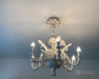 Lampadario  ceramica  Nove - Barettoni  6 luci