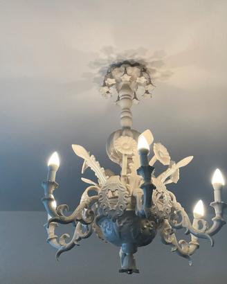Lampadario  ceramica  Nove - Barettoni  6 luci