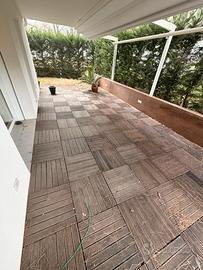 Piastre da esterno in legno esotico 50x50 cm