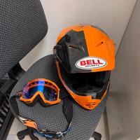 Casco e mascherina motocross bells