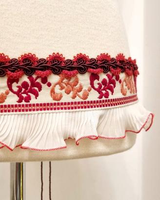 Cintura danza bordeaux con volante