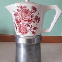 Caffettiere vintage alluminio/ceramica/porcellana