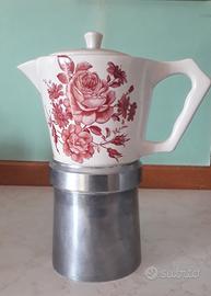 Caffettiere vintage alluminio/ceramica/porcellana