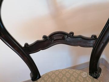 n. 4 sedie color noce