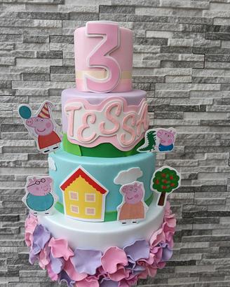 torta scenografica Peppa pig