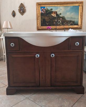 mobiletto bagno con specchio