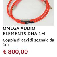 cavi rca omega audio element DNA 1 metro. segnale 