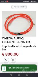 cavi rca omega audio element DNA 1 metro. segnale 