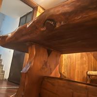 Tavolo artigianale in rovere massello + 6 sedie