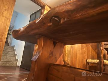 Tavolo artigianale in rovere massello + 6 sedie