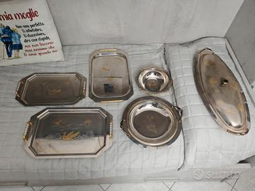 Vassoi da portata 18/10 oro 24K