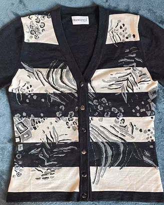 Francesca Sottini Cardigan Pura Lana Grigio M
