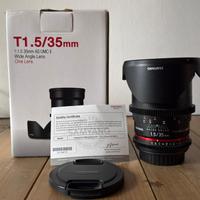 Obiettivo Samyang Cine Lens 35mm f/1.5 Canon EOS