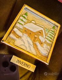 Quadretti d'artista 4-stagioni argento