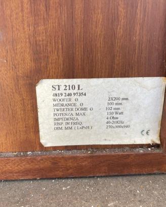 Coppia casse Philips modello ST 210 L