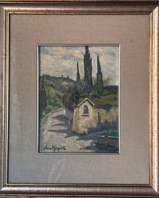 Dipinto La Volpara Verso Garda Dino Menato ‘900