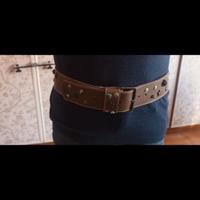 Cintura cuoio con applicazioni  cm 90