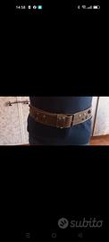 Cintura cuoio con applicazioni  cm 90