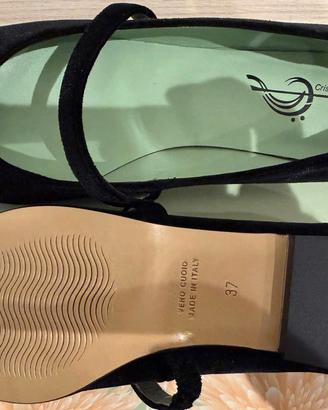 Ballerine Velluto Nero Cristy Italy 37 46755