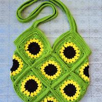 borsa fatto a mano all'uncinetto Girasole 🌻 