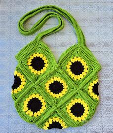 borsa fatto a mano all'uncinetto Girasole 🌻 