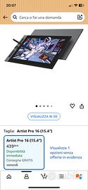 X PEN ARTIST PRO 16 aquistata il 23 aprile 2025.