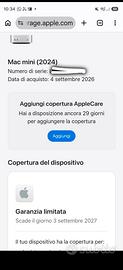 Mac Mini M4 Pro 24GB RAM 512 GB Garanzia Apple
