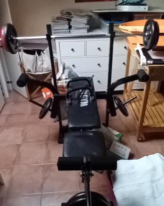 Panca Multifunzione ROVERA + Bilanciere + 70 KG gh