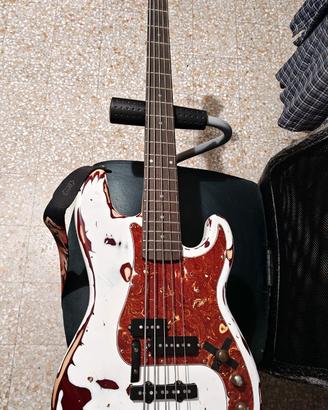 Basso 5 corde liuteria Precision Relic