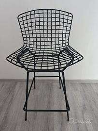 Sgabello originale Knoll Bertoia - nero