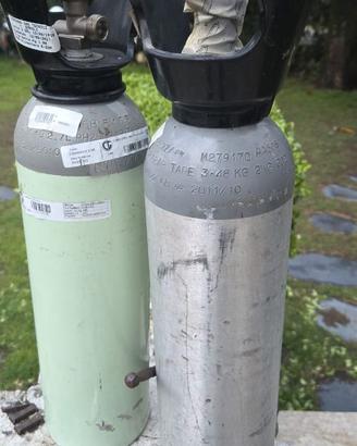 2 bombole di CO₂ da 2 kg ricaricabili+ manometro