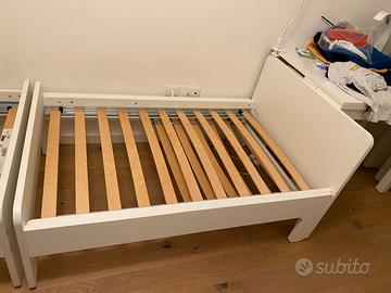 Letto allungabile SLÄKT, bianco, 80X200, materasso