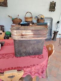 Antico scaldacqua Rame -caldaia -fioriera fine 800