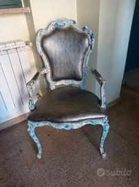 sedia luigi filippo dipinta a mano  