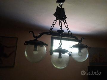 Lampadario ferro battuto TARPAC ORIGINALE