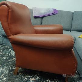 Poltrona in pelle