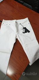 pantalone jeans bianchi versace tg 50 nuovi