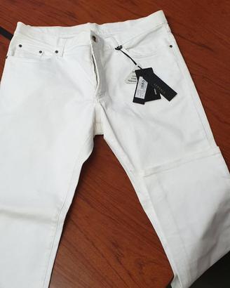 pantalone jeans bianchi versace tg 50 nuovi