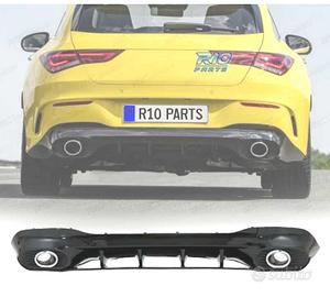 DIFFUSORE MERCEDES CLA W118 16-19 AMG NERO LUCIDO 