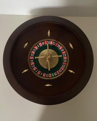Ruota Roulette da Tavolo Vintage in Legno