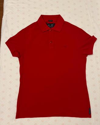Polo Armani Jeans AJ rossa muscle fit taglia M