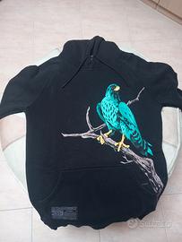 Felpa Dolly Noire Nero Hoodie con Grafica Falco