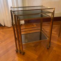Serie 3 carrelli in ottone