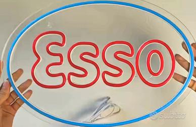 Insegna luminosa decorativa Esso vintage