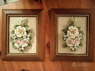 Quadri  in ceramica realizzati in stile Capodimont