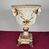 Vaso vintage centro tavolo decorativo Bassano.