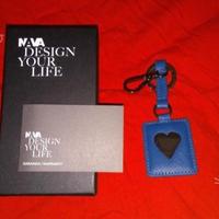 Nava Design portachiavi moda CUORE azzurro