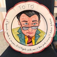 Piatto Totò in ceramica