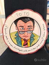 Piatto Totò in ceramica